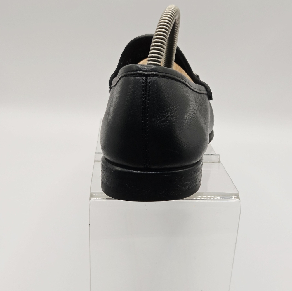 Salvatore Ferragamo Gancini Logo Leather Black Dress Loafers Mens Size 8D Shoes - Picture 6 of 16